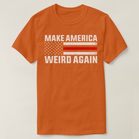 Vreemde Amerikaanse vlag T-shirt (Design voorkant)