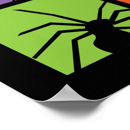 Vreemde angst voor spin-Arachofobie Halloween Poster (Hoek)