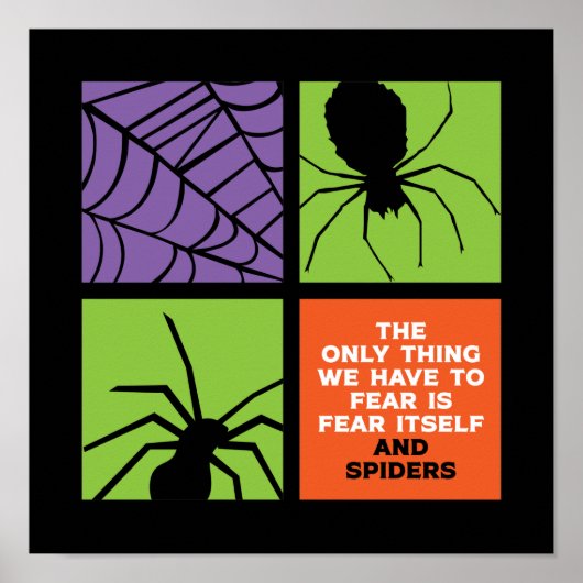 Vreemde angst voor spin-Arachofobie Halloween Poster (Voorkant)