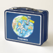 Vreemde astronaut in de ruimte en de cartoon (Achterkant)