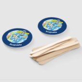 Vreemde astronaut in de ruimte en de cartoon handwaaier (Niet-gemonteerd)