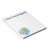 Vreemde astronaut in de ruimte en de cartoon notitieblok (Schuin)