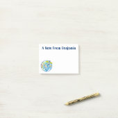 Vreemde astronaut in de ruimte en de cartoon post-it® notes (Op bureau)