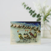 Vreemde  baarmoeder van vogels met lucifers briefkaart (Staand voorkant)