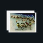 Vreemde  baarmoeder van vogels met lucifers feestdagenkaart<br><div class="desc">Een vreemde kerstkaart.</div>