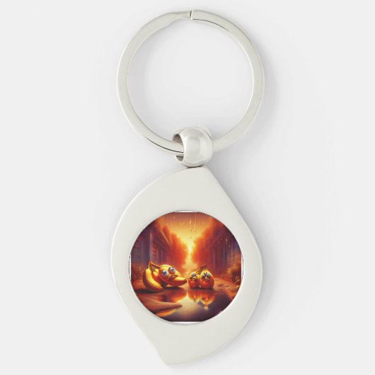 Vreemde bananenwezens in de Hal van Vuur Sleutelhanger (Voorkant)