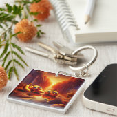 Vreemde bananenwezens in de Hal van Vuur Sleutelhanger (Voorkant Rechts)