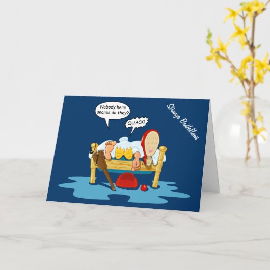 Vreemde Bedfellows (verjaardag) Kaart (Gele Bloem)