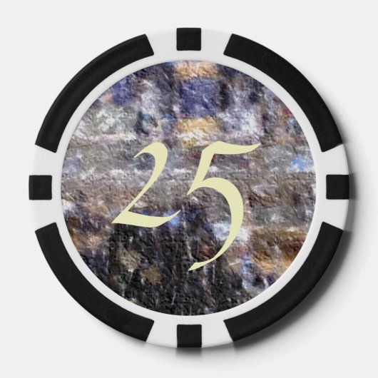 vreemde bewerkte foto poker chips (Voorkant)