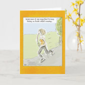 Vreemde Birthday-kaart: "Op wijn lopen..." Kaart (Gele Bloem)