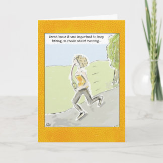 Vreemde Birthday-kaart: "Op wijn lopen..." Kaart