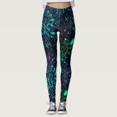 Vreemde bloem verloren in puin leggings (Voorkant)