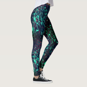 Vreemde bloem verloren in puin leggings