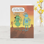 Vreemde buitenaardse ogen staan hier vanavond. kaart (Gele Bloem)