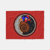 Vreemde buitenaardse slak fleece deken (Voorkant (Horizontaal))