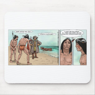 Vreemde Cadeaus met Cartoonfiguren van Vroege Amer Muismat