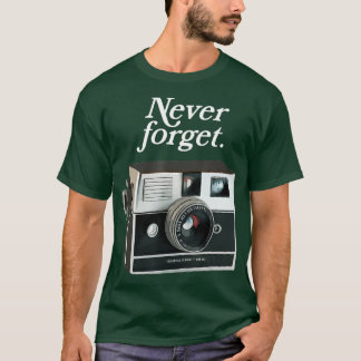 Vreemde camera Vergeet nooit foto van Retro T-shirt