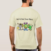 Vreemde Cartoon buitenaardse buitenaardse wezens r T-shirt (Achterkant)