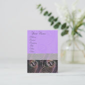 VREEMDE CIRKELS EN WERVELINGEN PAARSE BRUIN ABSTRA VISITEKAARTJE (Staand voorkant)