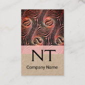 VREEMDE CIRKELS, WERVELINGEN Rood Bruin Abstract K Visitekaartje (Achterkant)