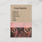 VREEMDE CIRKELS, WERVELINGEN Rood Bruin Abstract K Visitekaartje (Voorkant)