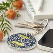 Vreemde Cute Retro Boho Flora Pangender Pride Vlag Sleutelhanger (Voorkant Rechts)