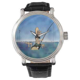 Vreemde Dag die Grappig Horloge vissen