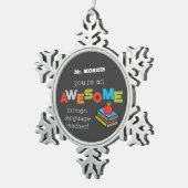 Vreemde dag van taalonderwijzers, Geweldige Tin Sneeuwvlok Ornament (Rechts)