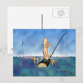 Vreemde Dag Visgrappen Cartoon Briefkaart (Voorkant / Achterkant)