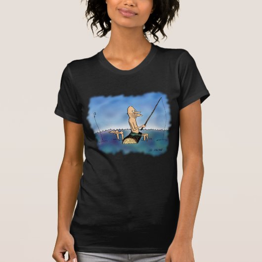 Vreemde Dag Visgrappen Cartoon T-shirt (Voorkant)