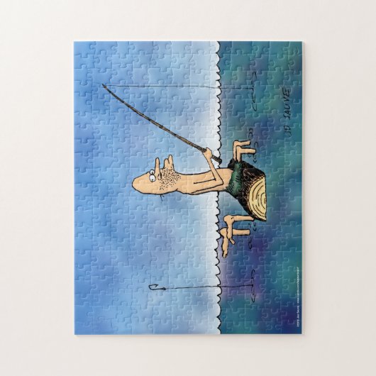 Vreemde dag Vist grappige Cartoon Puzzle Legpuzzel (Verticaal)