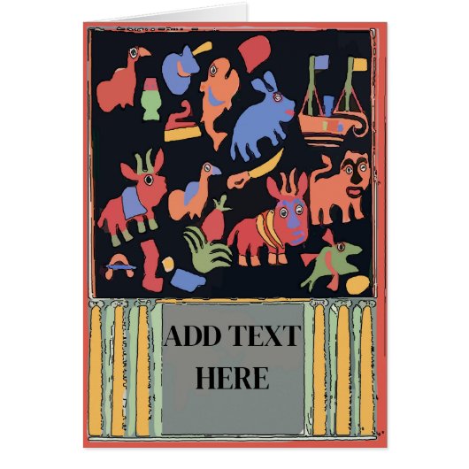 Vreemde dieren, tekst toevoegen, (Voorkant)