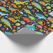 Vreemde dinosaurus jurassic dinosaurussen t rex ve cadeaupapier (Hoek)