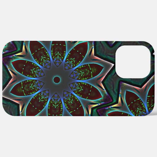 Vreemde donkere cirkelellips met abstracte bladere Case-Mate iPhone case (Achterkant / Rechts)