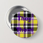 Vreemde Eclectische Boho Nonbinaire Karo Trots Vla Ronde Button 7,6 Cm (Voorkant /achterkant)
