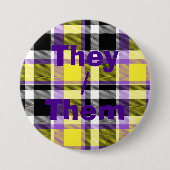 Vreemde Eclectische Boho Nonbinaire Karo Trots Vla Ronde Button 7,6 Cm (Voorkant)