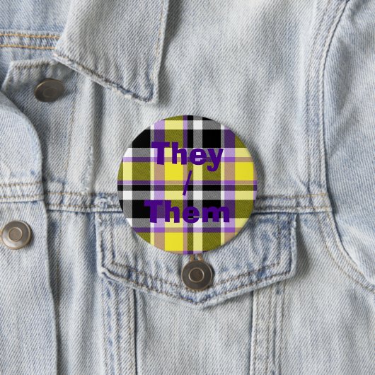 Vreemde Eclectische Boho Nonbinaire Karo Trots Vla Ronde Button 7,6 Cm (In situ)