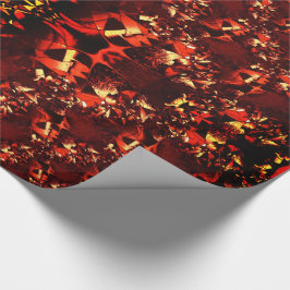 Vreemde en gekromde vormen met koraal 'helder' cadeaupapier