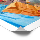 Vreemde en mysterieuze kunst van geketende figuren poster (Hoek)