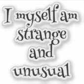 Vreemde en ongewone gotische Sticker - Alternatief (Voorkant)