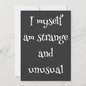 Vreemde en ongewone vakantie Kaart - Gotisch (Voorkant)