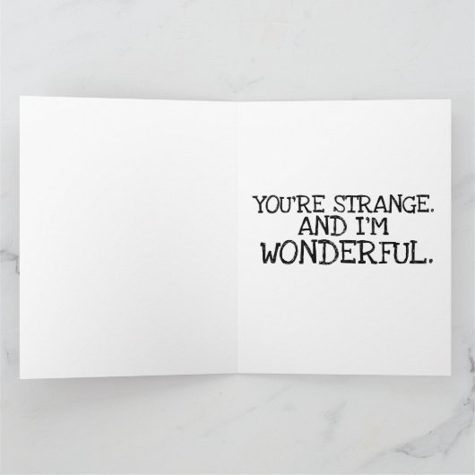 VREEMDE EN PRACHTIGE RELATIE GIGANTISCHE ROMANCE KAART (Binnen)