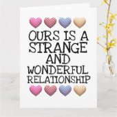 VREEMDE EN PRACHTIGE RELATIE GIGANTISCHE ROMANCE KAART (Gele Bloem)