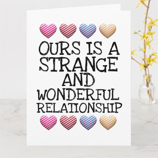 VREEMDE EN PRACHTIGE RELATIE GIGANTISCHE ROMANCE KAART (Gele Bloem)