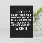 Vreemde Engelse taal leraar Grammar Teach Bedankkaart (Staand voorkant)