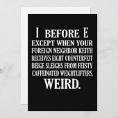 Vreemde Engelse taal leraar Grammar Teach Bedankkaart (Voorkant / Achterkant)