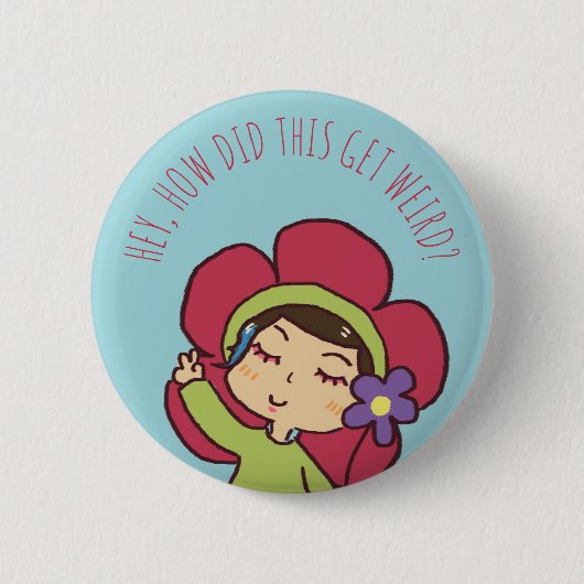 Vreemde ervaring op internet Button (Voorkant)