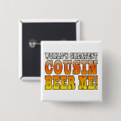 Vreemde feestdagen werven de grootste neef vierkante button 5,1 cm (Voorkant /achterkant)