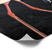 vreemde flamingo welkomst huwelijksbord krijtbord poster (Hoek)