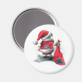 vreemde gelukkige kerst magneet (Voorkant / Achterkant)